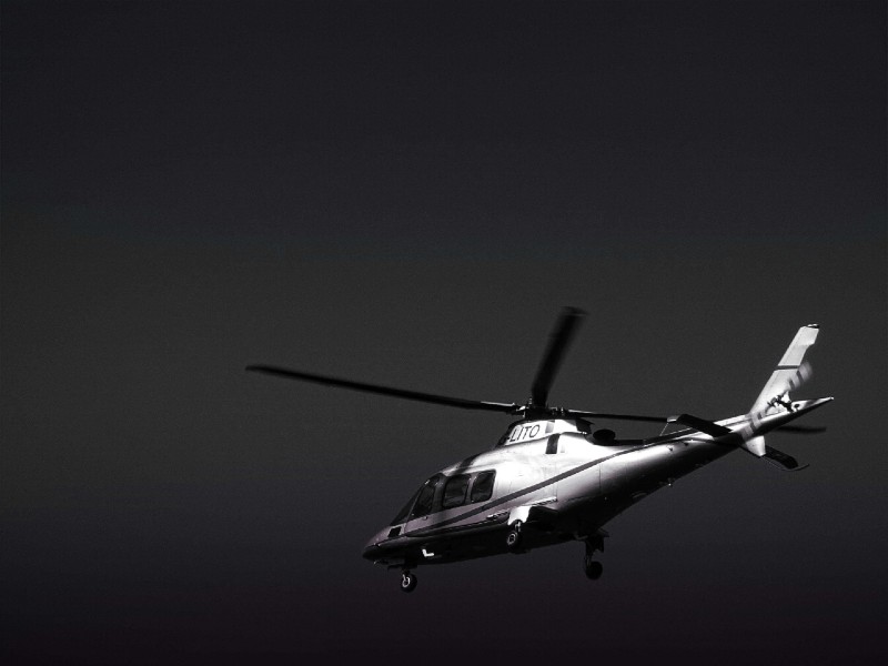 Helicopter aerial tour over Indian landscape